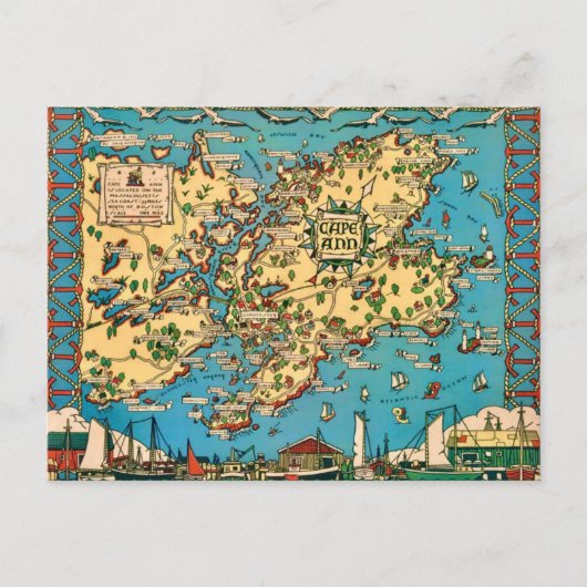 Carte postale illustrée Cape Ann (Devant)