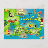 Carte postale illustrée de Cape Cod (Devant)