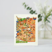 Carte postale illustrée de l'Arizona en couleurs (Debout devant)