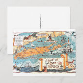 Carte postale illustrée de Long Island (Devant / Derrière)