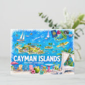 Carte postale illustrée des îles Caïmans (Debout devant)