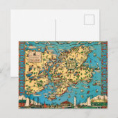 Carte postale illustrée du cap Ann (Devant / Derrière)