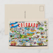 Carte postale illustrée du Colorado (Devant / Derrière)