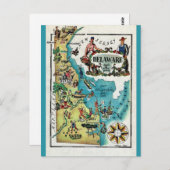 Carte postale illustrée du Delaware (Devant / Derrière)