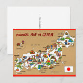 Carte postale illustrée du Japon (Devant / Derrière)
