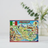 Carte postale illustrée du Mexique (Debout devant)