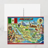 Carte postale illustrée du Mexique (Devant / Derrière)