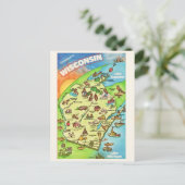 Carte postale illustrée du Wisconsin (Debout devant)