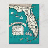 Carte postale illustrée vintage de Floride (Devant)