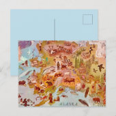 Carte postale illustrée vintage de l'Alaska (Devant / Derrière)