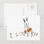 Carte Postale IloveYouPuppy (Devant / Derrière)