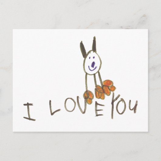 Carte Postale IloveYouPuppy (Devant)