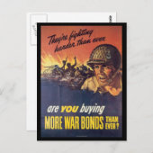 Carte Postale Ils combattent la Seconde Guerre mondiale (Devant / Derrière)