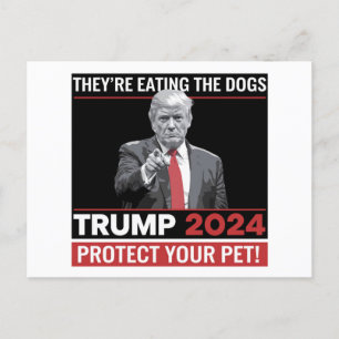 Carte Postale Ils mangent le débat Trump 2024 sur les chiens