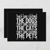 Carte Postale Ils Mangent Les Chiens Les Chats Les Animaux Trump (Devant / Derrière)
