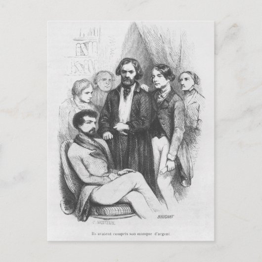 Carte Postale Ils ont compris son manque d'argent (Devant)