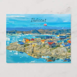 Carte Postale Ilulissat, Groenland - Ville des Icebergs