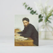 Carte Postale Ilya Repin- Portrait de l'écrivain Vsevolod Garshi (Debout devant)