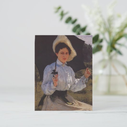 Carte Postale Ilya Repin- Portrait de Nadejda Repina (Debout devant)