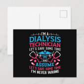 Carte Postale I'm A Dialysis Technician Nephrology Dialysis Tech (Devant / Derrière)