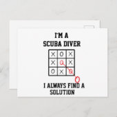 Carte Postale Im A Scuba Diver Je Trouve Toujours Une Solution C (Devant / Derrière)