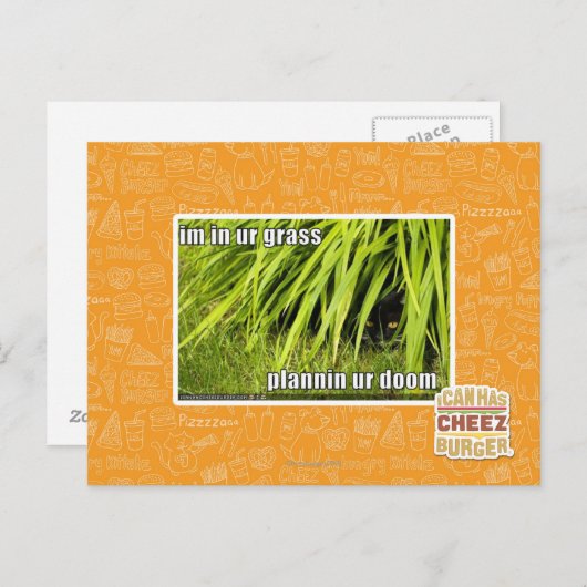 Carte Postale im dans l'herbe (Devant / Derrière)