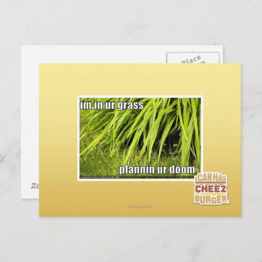 Carte Postale im dans l'herbe (Devant / Derrière)