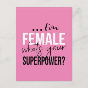 Carte Postale Im Female Whats Your Superpower