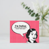 CARTE POSTALE IM ITALIAN - VOUS VOULEZ L'ITALIEN EN VOUS (Debout devant)