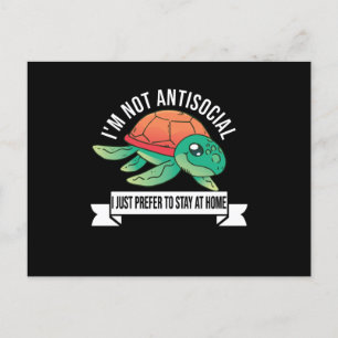 Carte Postale I'm Not Antisocial I Just Prefer To Stay At Home
