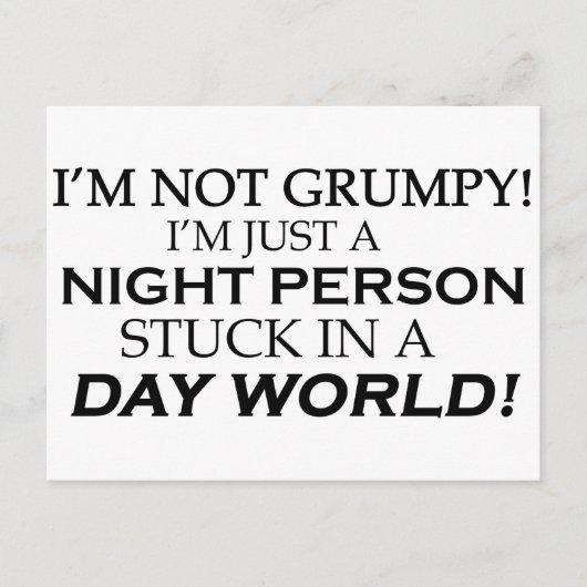 CARTE POSTALE IM NOT GRUMPY (Devant)