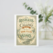 Carte Postale "I'm Restless" Anais Nin Quotation (Debout devant)