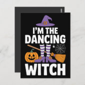 Carte Postale I'm The Dancing Witch | Halloween Party Fun (Devant / Derrière)