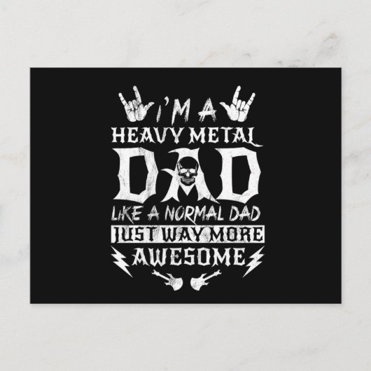Carte Postale IM Un Papa En Métal Lourd Comme Un Papa Rock Norma (Devant)