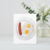 Carte Postale Image amusante d'oeufs brouillés avec saucisse (Debout devant)