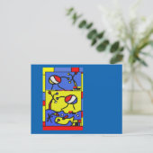 Carte Postale Image avec art moderne poisson (Debout devant)