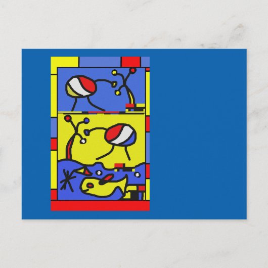 Carte Postale Image avec art moderne poisson (Devant)