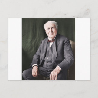 Carte Postale Image colorée de Thomas Edison