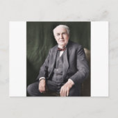 Carte Postale Image colorée de Thomas Edison (Devant)