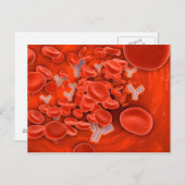 Carte Postale Image Conceptuelle Des Chromosomes Dans Le Sang (Devant / Derrière)