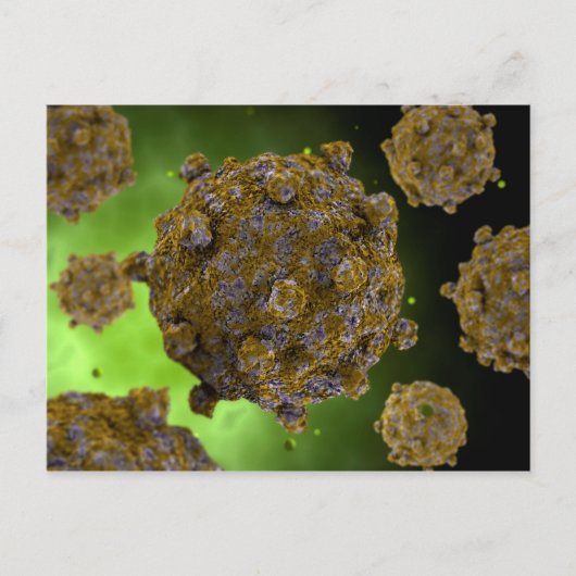Carte Postale Image Conceptuelle Du Coxsackievirus 2 (Devant)