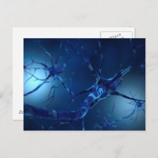Carte Postale Image conceptuelle du neurone 2 (Devant / Derrière)