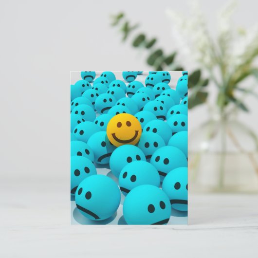 Carte Postale Image d'amusement de visage (Debout devant)