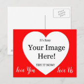Carte Postale Image Dans La Saint-Valentin Du Cœur (Devant / Derrière)