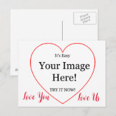 Carte Postale Image Dans La Saint-Valentin Du Cœur (Devant / Derrière)