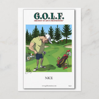Carte Postale Image de golf amusante