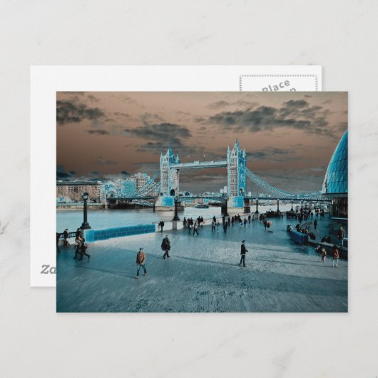 Carte Postale Image de la banque sud de Londres en sélénium (Devant / Derrière)