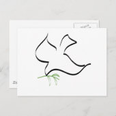 Carte Postale Image de la branche de la colombe et de l'olive (Devant / Derrière)