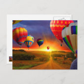 Carte Postale image de la montgolfière (Devant / Derrière)