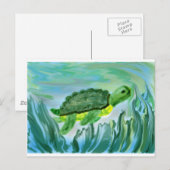 Carte Postale Image de la tortue marine (Devant / Derrière)